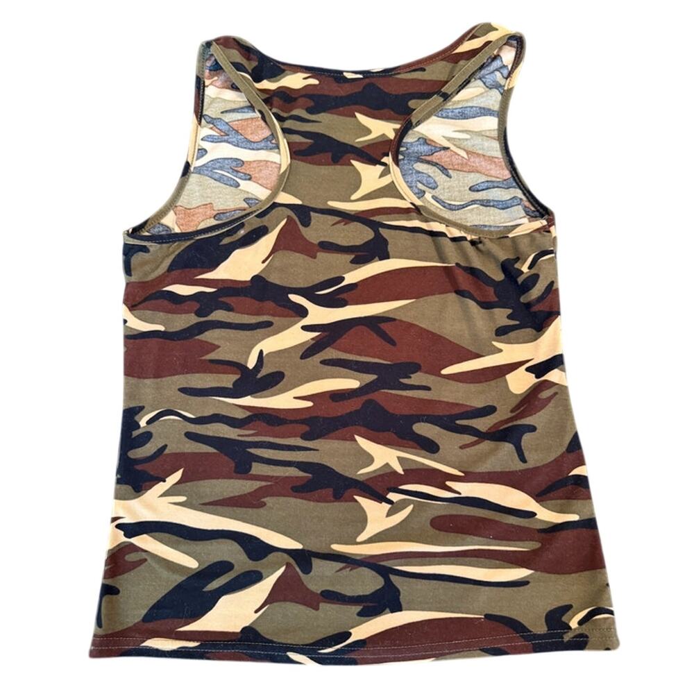 Camouflage Racer Back Tank Top Medium - Picture 2 of 5